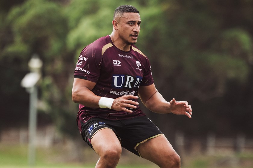 New prop Siua Taukei'aho rips in at pre-season training
