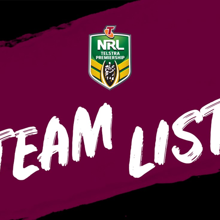 NRL Team List - Round 12