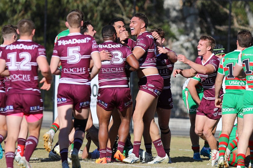 Good times....the Manly Jersey Flegg side is enjoying their footy under Coach Leon Latulipe