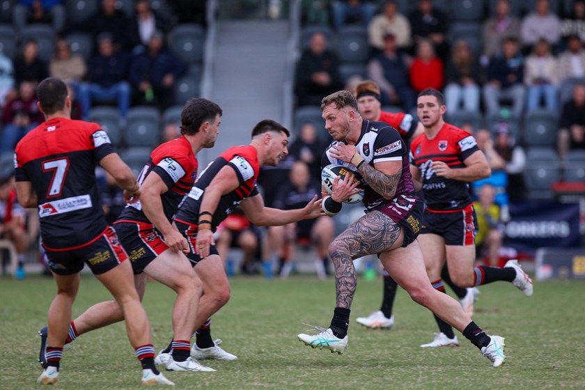 Prop Austin Dias takes on the Bears defence at Blacktown 