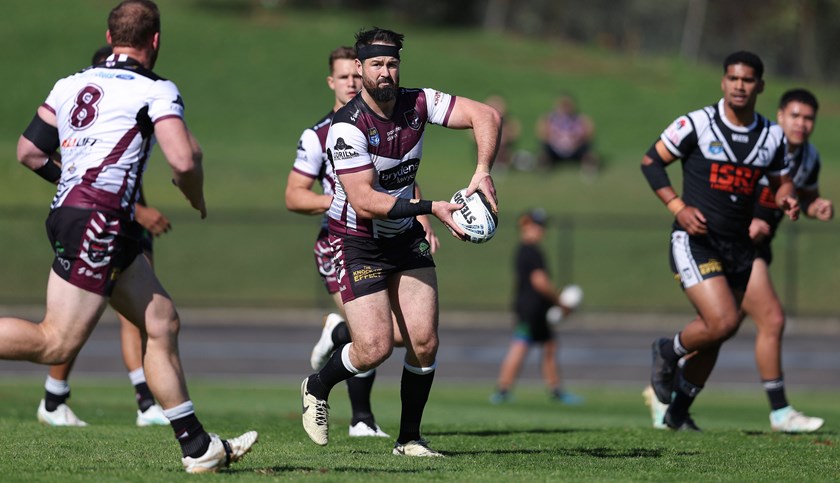 Aaron Woods crossed for his first try for Blacktown Workers against Wests 