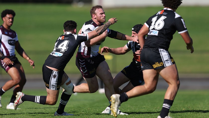 Matthew Lodge takes on the Magpies at Lidcombe Oval