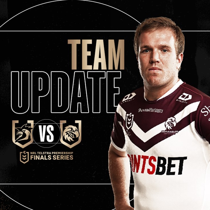 Finals Week 2 Team Update: Sea Eagles vs Roosters