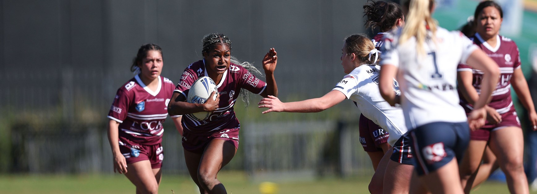 Anna Dingley crossed for two tries against the Central Coast Roosters at Woy Woy Oval