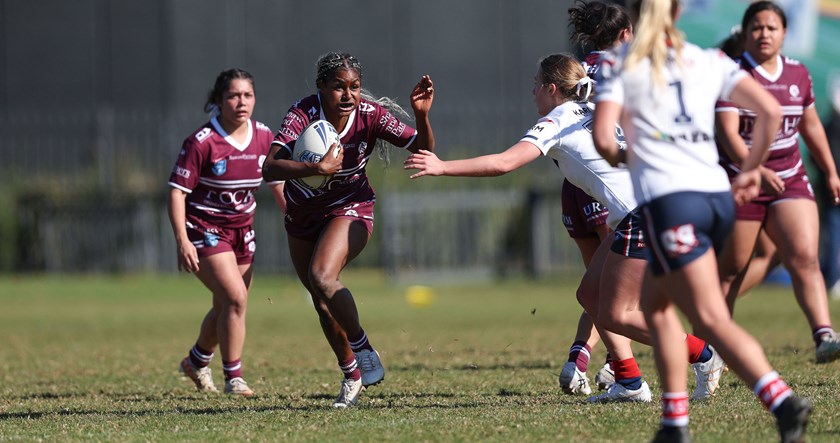 Anna Dingley crossed for two tries against the Central Coast Roosters at Woy Woy Oval