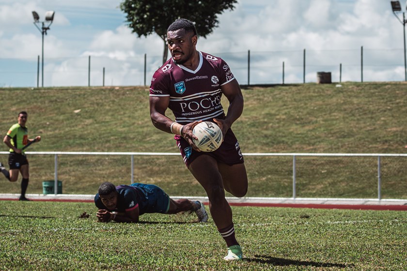 Alton Naiyep crosses for his try against the Silktails