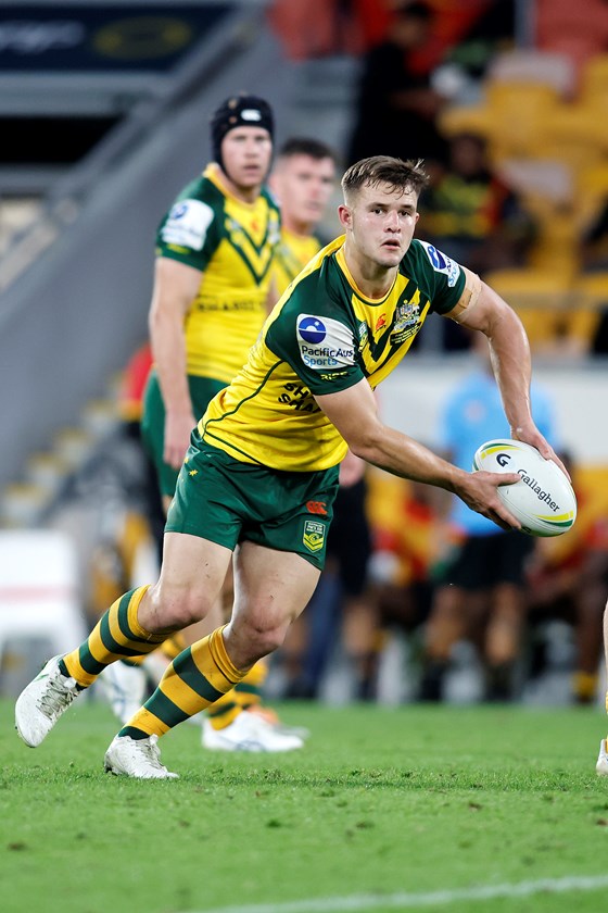 Jake Simpkin playing for the Australian Prime Minister's XIII team