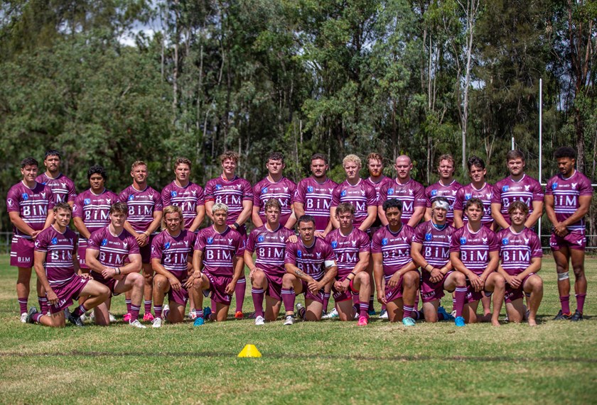 The Manly Leagues team ahead of their opening season win in the Sydney Shield