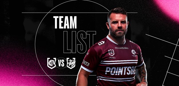 NRL Team List: Round 15 vs Dragons