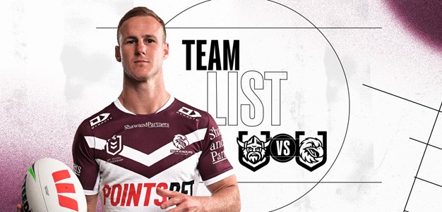 NRL Team List: Round 23 vs Raiders