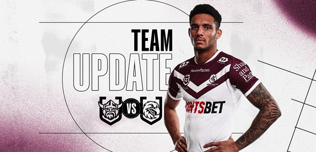 NRL Team Update: Round 23 vs Raiders