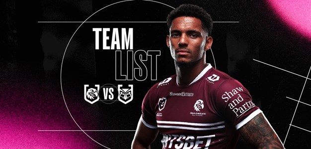 NRL Team List: Round 24 vs Warriors