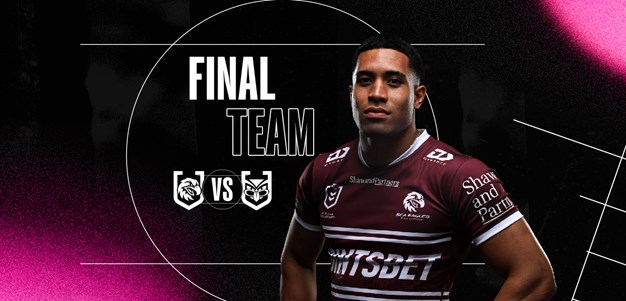 Final NRL Team List: Round 24 vs Warriors