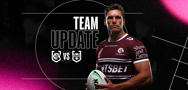 NRL Team Update: Round 24 vs Warriors