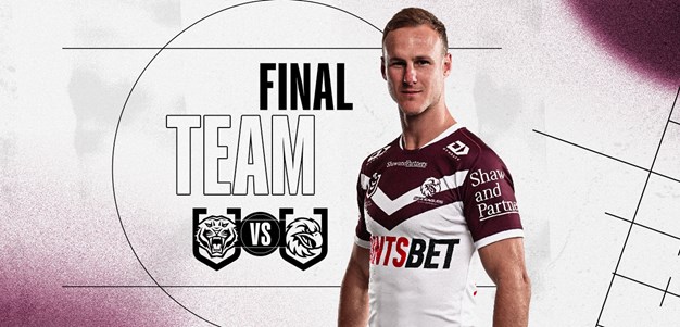 Final Team List: Round 25 vs Wests Tigers