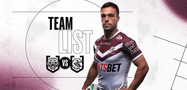 NRL Team List: Round 25 vs Wests Tigers