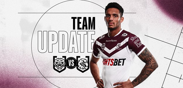 NRL Team Update: Round 25 vs Wests Tigers