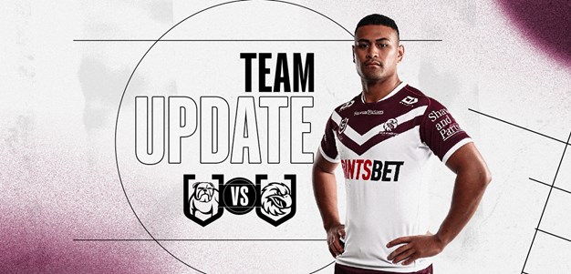 NRL Team Update: Round 26 vs Bulldogs