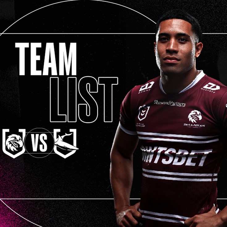 NRL Team List: Round 27 vs Sharks