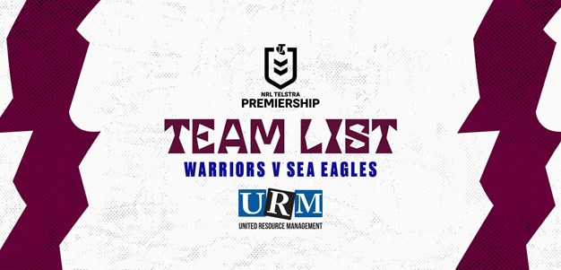 Team List: NRL Round 2 vs Warriors